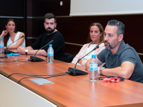 Patricia Lalanda y Teresa Valdelomar, socias ambas de Loyra Abogados, Fernando D. Mahía, Developments Manager de Eurocoin y Marcos Muñoz, CEO de Bitnovo